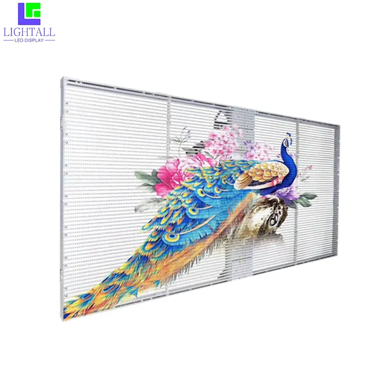Đầy Đủ Màu HD Quảng Cáo Ultra Thin Glass Led Wall Panel Sự Kiện Màn Hình LED Rõ Ràng Trong Suốt Led Hiển Thị