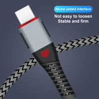 Câble de données USB C vers USB C 1M 20W charge rapide Nylon tresse type-c gris téléphone portable