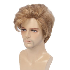 Peluca <span class=keywords><strong>de</strong></span> cabeza completa para niños con separación lateral sin costuras, pelo corto y recto, simulación <span class=keywords><strong>de</strong></span> cuero cabelludo, rosa, red interior, Tarjeta Dorada, peluca <span class=keywords><strong>de</strong></span> seda - Product Image 2