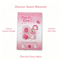 Carnet de notes A5 mignon et kawaii, avec logo personnalisé, motif floral, journal de voyage uni, impression personnalisée de carnets et de journaux