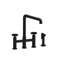 Ensemble de système de douche de conception de conduites d'eau industrielles noires mates robinet industriel et robinets d'eau de bain