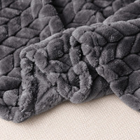 Couverture en flanelle jacquard texturée à motif tressé, douce et moelleuse, 100 % polyester, unie/florale, pour canapé, lit, maison, personnalisable, vente en gros