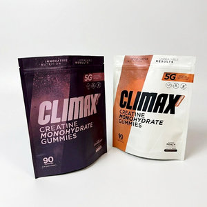 Sachet Doypack mat personnalisé OEM imprimé avec fermeture zip refermable <span class=keywords><strong>pour</strong></span> gommes de créatine, suppléments nutritionnels sportifs et compléments alimentaires - Product Image 1