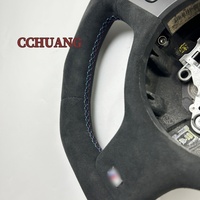 Volant Personnalisé Entièrement en Alcantara et Vraie Fibre de Carbone pour BMW E46 E39 M5 M3