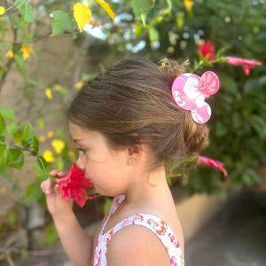 Benutzer definierte rosa hawaiian ische Maus Klaue Haarschmuck für Mädchen Sommer Acetat Material - Product Image 2