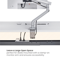 Système de gestion de câbles modulaire extensible sous le bureau CC11-9A, sans perçage, à fixation par pince, pour organiser les câbles et les multiprises