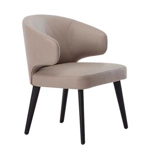 Sedie da pranzo in tessuto in stile nordico JP con schienale alto e morbidi cuscini - Product Image 1