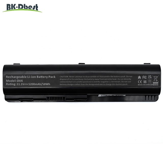 Factory Wholesale High Quality 5200mAh 58Wh DV4 EV06 Laptop Battery for HP Pavilion DV4-1000 DV4-2000 EV06 Presario CQ40 CQ61