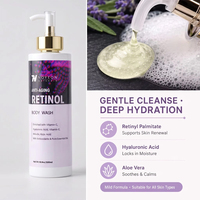 Gel Douche Hydratant Éclaircissant au Rétinol et à l'Aloe Vera Marque Blanche pour Hommes et Femmes