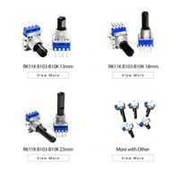 Potentiomètre rotatif ALPS RK11 à 4 broches d'origine B103 B10K 10K longueur d'arbre 13mm 18mm 23mm potentiomètres linéaires pour le contrôle du volume