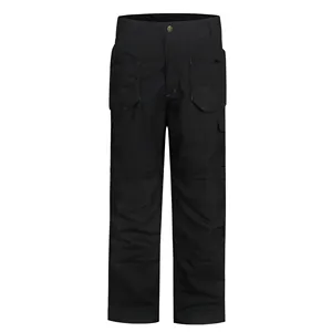 नई शैली अनुकूलित आउटडोर फैक्टरी मशीन काम डबल घुटने काम के लिए बहु-जेब 65% पॉलिएस्टर 35% कपास पुरुषों काले पैंट