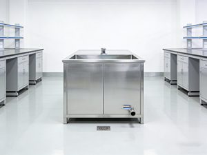 Évier de laboratoire durable en acier, type sous-banc, avec design antirouille et étanche - Product Image 3