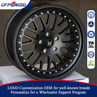 Jantes en alliage forgé à deux pièces avec rivets, 19-20 pouces, noir brillant, 5x114.3, de haute qualité, personnalisées pour Ford Mustang GT