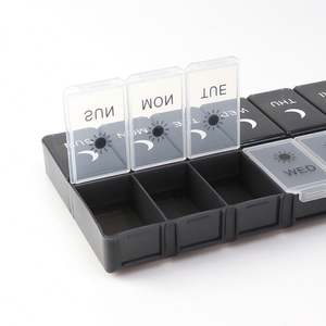 Estuche Organizador de Pastillas de Plástico Transparente con Apertura a Presión, Personalizado con Logotipo, Regalo Promocional, Libre de BPA, para Uso Diario - Product Image 1