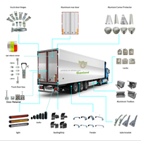 Pièces de carrosserie de camion, serrure de porte de sécurité, carrosserie de camion, serrure de porte coulissante
