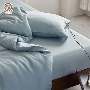 Bán buôn tùy chỉnh hiện đại phong cách tre Khăn trải giường thiết lập duy nhất đôi hoặc Vua Kích thước ngủ Viện trợ được trang bị phẳng Duvet cover bộ đồ giường - Product Image 4