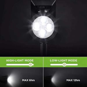 Lampe solaire de jardin LED, lumière extérieure imperméable pour pelouse, lumière murale deux en un, projecteur solaire pour paysage - Product Image 3