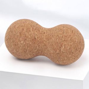 <b>Custom</b> <b>Logo</b> Muscle Relax Yoga Roller Natural Cork Peanut Double Massage <b>Balls</b> for Studio Promotions - Product Image 5