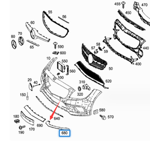 Finitura Cromata Paraurti Anteriore 2188851574 2188851674 2188851774 per Mercedes-Benz <span class=keywords><strong>CLS</strong></span> <span class=keywords><strong>C218</strong></span> X218, Inserto Decorativo Protettivo per Paraurti - Product Image 6