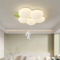 Lampu Langit-langit LED Bunga Kelinci Lucu Nordik untuk Kamar Anak-anak, Kamar Tidur, Ruang Belajar, Ruang Tamu, Dekorasi Rumah, Lampu Langit-langit Kreatif