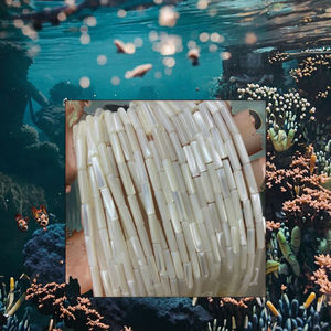 Cuentas de Concha Naturales Blancas en Forma de Tubo Redondo de 3x7mm, 4x8mm, 4x13mm, 5x10mm, Cuentas Sueltas de 15 Pulgadas para la Fabricación de Joyas y Manualidades - Product Image 3