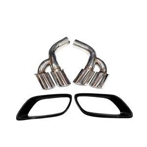   Tubo de escape de acero inoxidable <span class=keywords><strong>X6</strong></span> 2008-2013, silenciador rectangular plateado de cuatro salidas para 35i 50i <span class=keywords><strong>M50D</strong></span>, mejora de rendimiento - Product Image 1