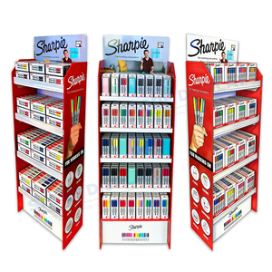 Présentoirs POSM automatiques pliables en carton ondulé, solutions FSDU pour la vente au détail de <span class=keywords><strong>produits</strong></span> de papeterie pour la rentrée scolaire - Product Image 4