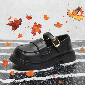 Zapatos Planos Mary Jane Negros para Niñas, Suela Suave, Casuales, con Hebilla, Antideslizantes, para Jardín de Niños y Exteriores - Product Image 2