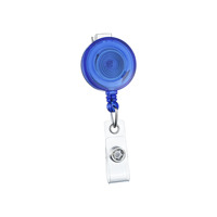 Porte-badge rétractable transparent Bestom avec clip à ressort non pivotant, cordon en nylon, accessoires pour porte-badge d'identification, coque en ABS, sangle en PVC