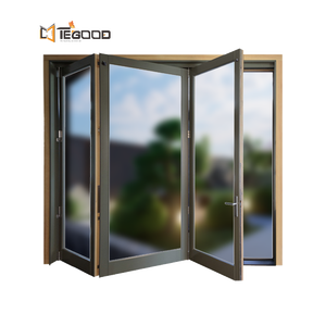 Porte pliante en accordéon en alliage d'aluminium pour l'extérieur de la véranda au design moderne Porte pliante en verre bon marché - Product Image 3