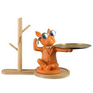 Fa <span class=keywords><strong>Dou</strong></span> perro decorativo clave armario de almacenamiento bandeja sala de estar entrada lujo hogar bar decoración creatividad - Product Image 2