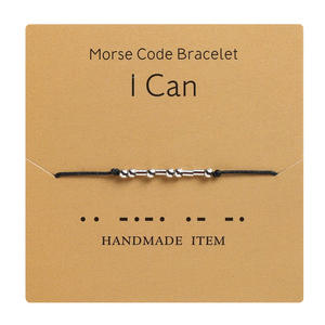 Pulsera de Código <span class=keywords><strong>Morse</strong></span> en Oferta, Pulsera Digital con <span class=keywords><strong>Letras</strong></span> para Parejas, para Mujeres y Hombres - Product Image 3