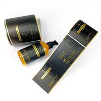 Étiquettes autocollantes en vinyle imperméables imprimées sur mesure pour l'emballage cosmétique, les soins de la peau, les rouges à lèvres et les flacons de parfum, en rouleau