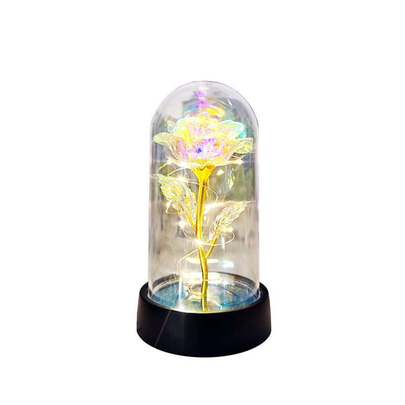 Fleur dorée + lumière blanche chaude