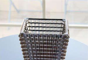 ताजा यूरोपीयन-शैली ग्लास vase रचनात्मक और प्रकाश विलासिता लिविंग रूम स्क्वायर फूलदान - Product Image 3