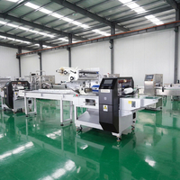Machine d'emballage horizontale automatique à commande servo SZ-280 pour sachets oreillers, idéale pour l'industrie alimentaire et l'emballage commercial de gaufres