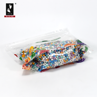 Sac d'aération de fruits transparent de haute qualité avec pochette de fruits frais en matériau PE perforé à fermeture éclair