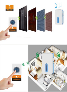 Campanello senza fili facile installazione regolabile Volume 36 carillon colorato LED 150m gamma campanello porta - Product Image 5