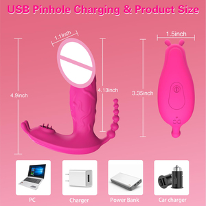 ألعاب جنسية نسائية فراشة دسار هزاز التطبيق التحكم عن بعد البظر تحفيز الخرز الشرجي مدلك أرنب هزاز للنساء - Product Image 5