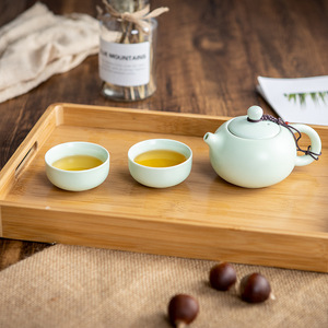 Youju Bamboo Tea <b>Tray</b> <b>Small</b> Handle For Home Hotel Restaurant Serving <b>Trays</b> - Product Image 2