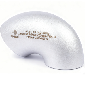 ข้อต่อท่อสแตนเลสเวียดนาม ASME B16 9 A SA403 เกรด 304 304L 316 316L ข้อศอกโค้งงอ 90 องศา แบบรัศมีสั้น สำหรับท่อน้ำมันแรงดันสูง - Product Image 2