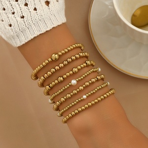 Bracelets perlés faits main pour femmes, étanches, à superposer, cadeaux d'<span class=keywords><strong>amitié</strong></span>, ensemble <span class=keywords><strong>de</strong></span> bracelets perlés tendance - Product Image 2