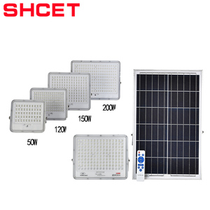 CET-106 Thiết Kế Mới Ngoài Trời IP65 Chống Thấm Nước Đèn Năng Lượng Mặt Trời 50W 120W 150W <span class=keywords><strong>200W</strong></span> Đèn Pha Led Năng Lượng Mặt Trời - Product Image 1