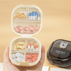 Boîte à médicaments portable compartimentée, mini-boîte d'emballage pour comprimés, boîte de rangement scellée pour médicaments en capsules pour sept jours - Product Image 4