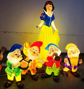 Escultura de <span class=keywords><strong>Blancanieves</strong></span> <span class=keywords><strong>y</strong></span> <span class=keywords><strong>los</strong></span> <span class=keywords><strong>Siete</strong></span> <span class=keywords><strong>Enanitos</strong></span> para Exteriores, Luz LED Luminosa de Resina <span class=keywords><strong>y</strong></span> Fibra de Vidrio con Motivo de Personajes de Dibujos Animados - Product Image 1