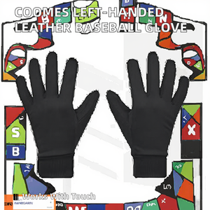 Gant de baseball en cuir pour gaucher Coomes Infield, design personnalisé, compatible écran tactile, fermeture à tirette, taille XL, unisexe, pour jeunes et adultes - Product Image 2