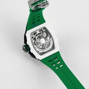 White Ceramic Classic Racing Model 1103 Flyback Chronograph Tachometer <b>Second</b> <b>Hand</b> Power Reserve Men's Sports Watch - Product Image 3