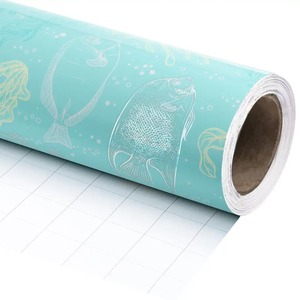 Custom Eco-Friendly Sea Life Pattern Gift <b>Wrap</b> <b>Paper</b> <b>Roll</b> Double-Sided Coated Art <b>Paper</b> 100GSM Recyclable Digital Printing - Product Image 3