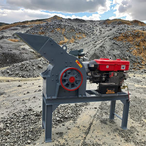 Mini broyeur à marteaux Portable à moteur Diesel concasseur à petite échelle Machine d'extraction d'or concassage de minerai Mobile pour charbon et pierre de roche - Product Image 1