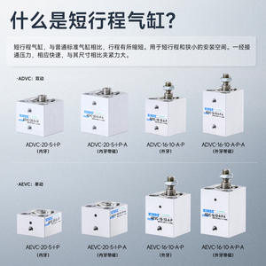 Cilindro de carrera corta FESTO ADVC-6/10-5-I-P-A 12-10-A-P-A con roscas externas magnéticas, nuevo/usado para filtro de aire neumático - Product Image 2